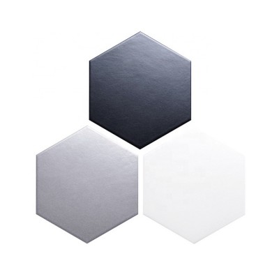 200x230mm Clean and modern design bathroom white hexagon ceramic floor tile