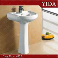 Ceramic simple wash basin, WC hand wash basin, bathroom sink with foot